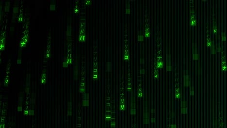 Animation-of-green-binary-coding-data-processing-over-black-background