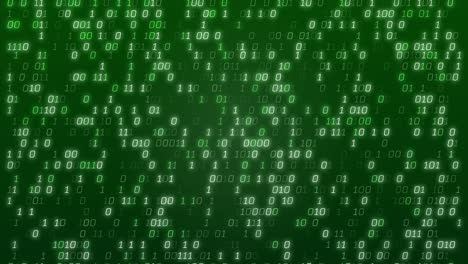 Animation-of-green-binary-coding-data-processing-over-green-background