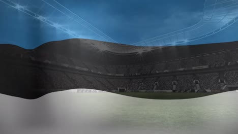 Animation-of-flag-of-estonia-over-sports-stadium