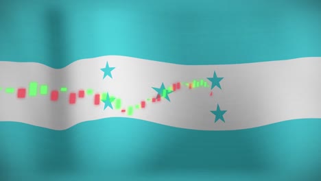 Animation-Der-Datenverarbeitung-über-Der-Flagge-Von-Honduras