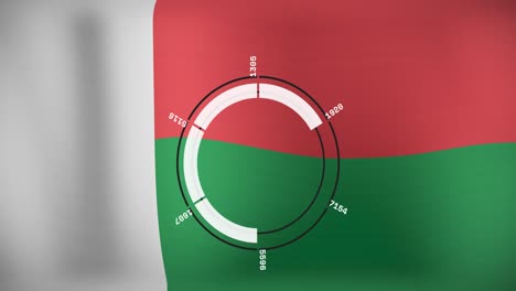 Animation-Der-Datenverarbeitung-über-Der-Flagge-Madagaskars