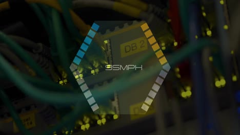 Animation-of-speedometer-over-server-room