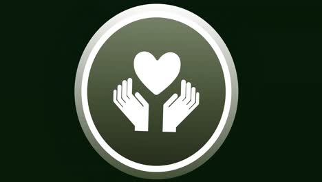 Animation-of-hands-with-heart-icon-over-black-background