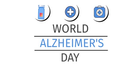 Animación-Del-Texto-Del-Día-Mundial-Del-Alzheimer-Con-Iconos-Sobre-Fondo-Blanco