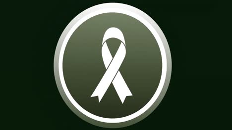 Animation-of-cancer-ribbon-icon-over-black-background