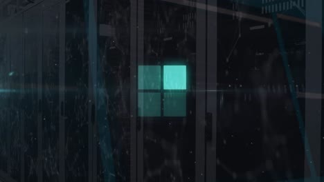 Animation-of-green-squares-moving-over-servers