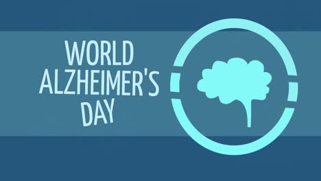 Animation-of-world-alzheimer's-day-text-with-brain-icon-on-blue-background