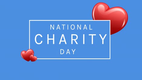 Animation-of-national-charity-day-text-over-blue-background