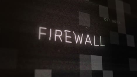 Animation-Der-Firewall-über-Grüner-Integrierter-Schaltung-Auf-Schwarzem-Hintergrund