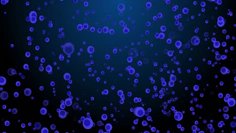 Animation-Von-Blauen-Kreisen,-Die-Auf-Marineblauem-Hintergrund-Schweben
