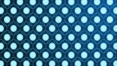 Animation-of-blue-cells-moving-on-black-background