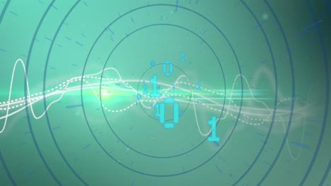 Animation-Eines-Netzwerks-Aus-Verbindungen-Und-Zahlen-Auf-Blauem-Hintergrund