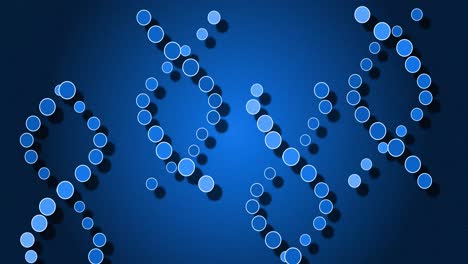 Animation-Von-DNA-Strängen-Auf-Blauem-Hintergrund