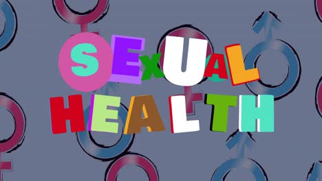 Animation-Von-Texten-Zur-Sexuellen-Gesundheit-über-Symbolen-Auf-Weißem-Hintergrund
