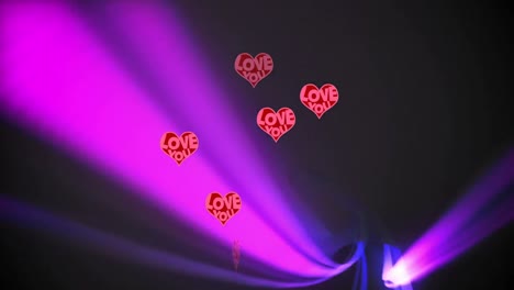 Animation-Fallender-Herzen-Mit-Liebestext-über-Bunten-Lichtern