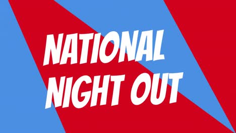 Animation-of-national-night-out-text-over-blue-and-red-shapes-on-white-background