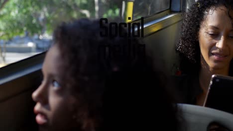Animation-Von-Social-Media-Texten-über-Afroamerikanischem-Mädchen