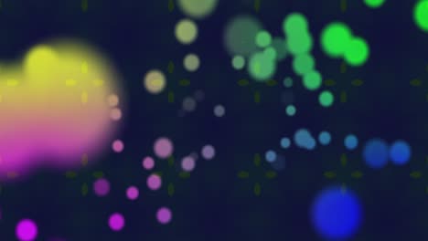 Animation-of-colorful-lights-blinking-on-black-background