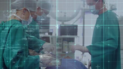 Animation-of-data-processing-over-diverse-doctors-during-surgery