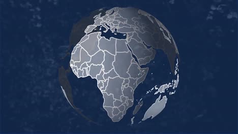 Animation-of-globe-over-blue-background