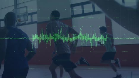 Animation-of-data-processing-over-diverse-sports-people-running