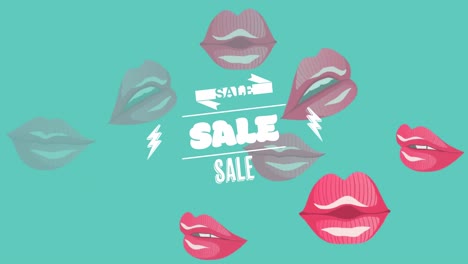 Animation-of-lips-icons-over-sale-text