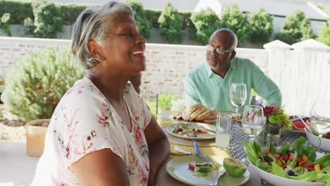 Video-of-african-american-family-spending-time-together-and-having-dinner-outside