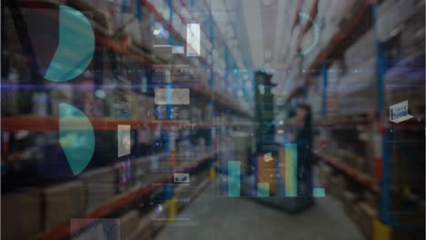 Animation-of-data-processing-over-warehouse