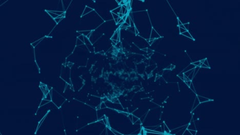 Digital-animation-of-neon-plexus-networks-floating-against-blue-background