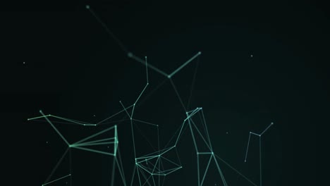 Digital-animation-of-network-of-connections-floating-against-black-background