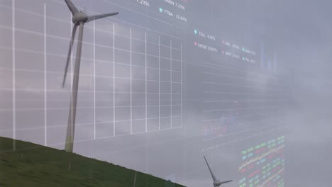 Animation-Der-Datenverarbeitung-über-Einer-Windkraftanlage
