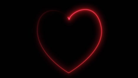 Animation-of-neon-heart-over-black-background