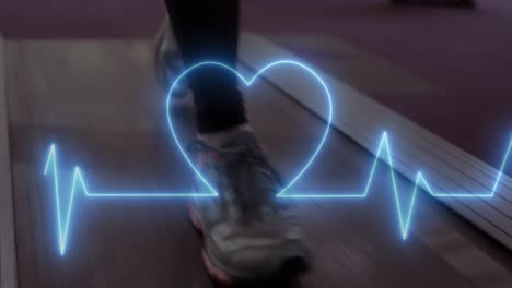 Animation-Eines-Kardiographen-über-Einem-Sportler-Beim-Training