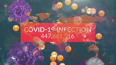 Animation-of-falling-covid-19-cells-over-world-map