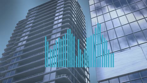 Animation-of-graphs-over-office-buildings