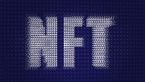 Animation-of-nft-text-on-blue-background