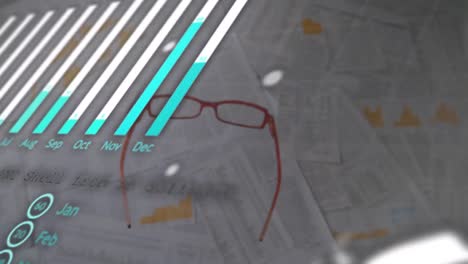 Animation-Der-Datenverarbeitung-über-Einer-Brille