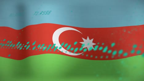 Animación-Del-Procesamiento-De-Datos-Sobre-La-Bandera-De-Azerbaiyán.