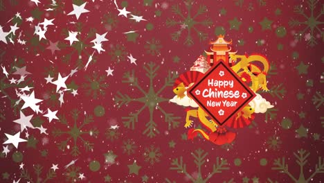 Animation-of-happy-chinese-new-year-over-stars-on-red-background