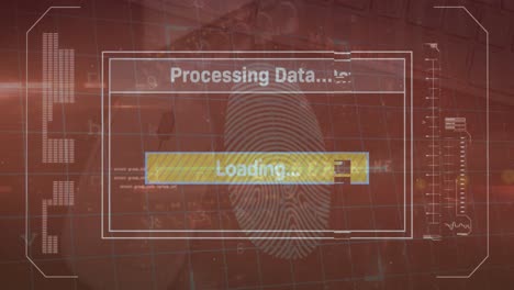 Animation-of-data-processing-over-fingerprint-and-padlock-icons