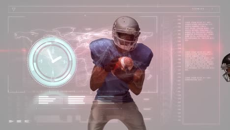 Animation-Der-Datenverarbeitung-über-Einen-American-Football-Spieler