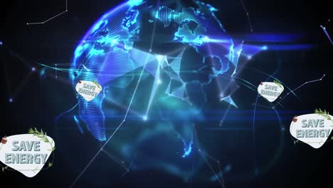 Animation-Des-Verbindungsnetzwerks-Mit-Globus-Und-Online-Sicherheitsvorhängeschloss