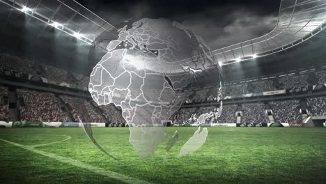 Animation-of-globe-rotating-over-sport-stadium
