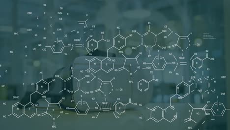 Animation-of-chemical-formulas-over-vr-headset