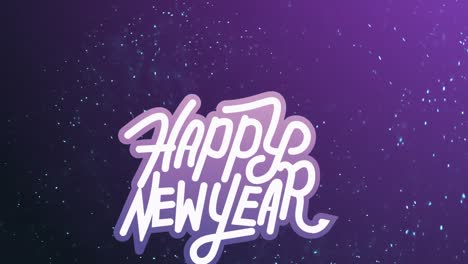 Animation-of-happy-new-year-text-over-spots