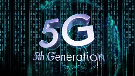 Animation-of-5g-generation-text-and-data-processing-over-dark-background