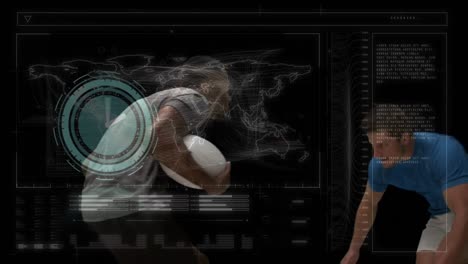 Animation-of-digital-interface-over-american-football-players