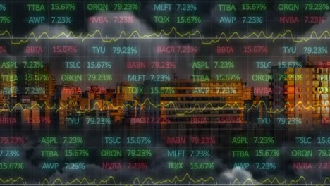 Animation-of-financial-data-and-graphs-over-cityscape