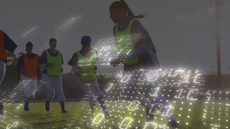Animation-Der-Datenverarbeitung-über-Verschiedene-Fußballspieler