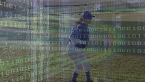Animation-Der-Datenverarbeitung-über-Verschiedene-Baseballspieler